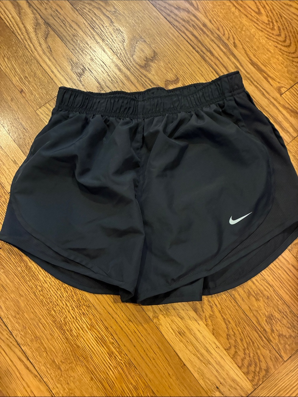 Nike Black Women's Athletic Running Shorts with Reflective Swoosh